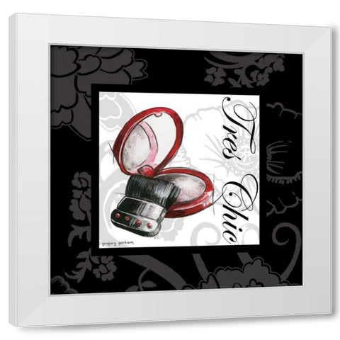 Makeup Bag II White Modern Wood Framed Art Print by Gorham, Gregory