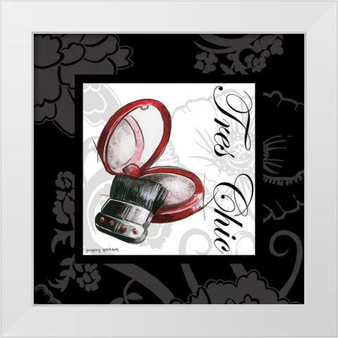 Makeup Bag II White Modern Wood Framed Art Print by Gorham, Gregory