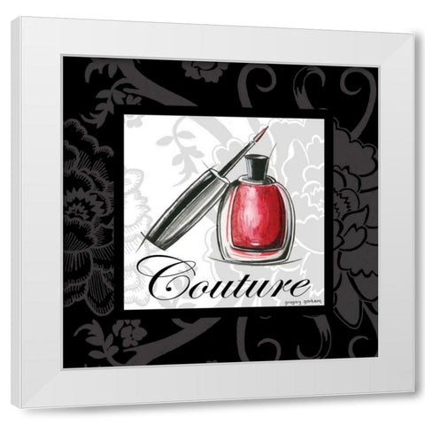 Makeup Bag IV White Modern Wood Framed Art Print by Gorham, Gregory