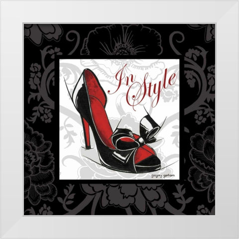 In Style White Modern Wood Framed Art Print by Gorham, Gregory