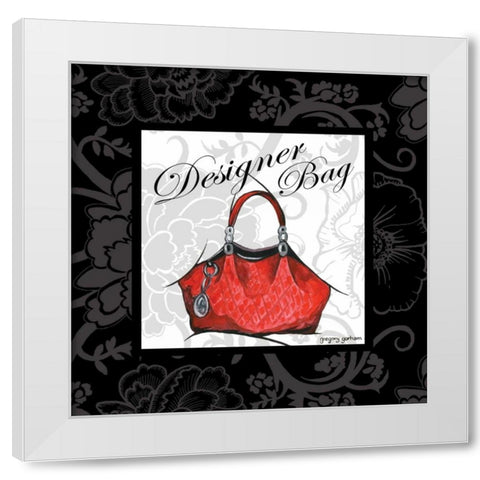 Designer Bag White Modern Wood Framed Art Print by Gorham, Gregory