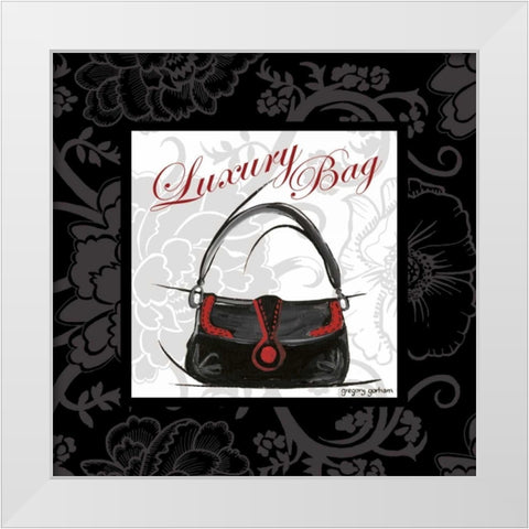 Luxury Bag White Modern Wood Framed Art Print by Gorham, Gregory