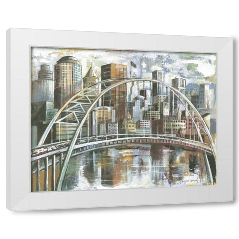 Cityscape II White Modern Wood Framed Art Print by Gorham, Gregory
