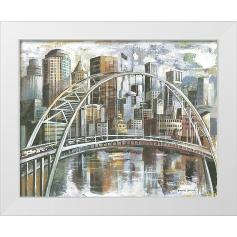 Cityscape II White Modern Wood Framed Art Print by Gorham, Gregory