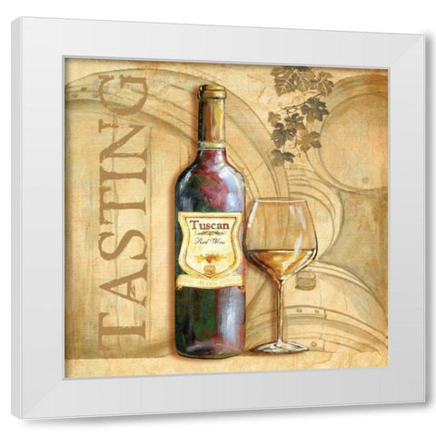Tasting Notes I White Modern Wood Framed Art Print by Gorham, Gregory