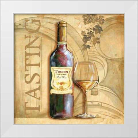 Tasting Notes I White Modern Wood Framed Art Print by Gorham, Gregory