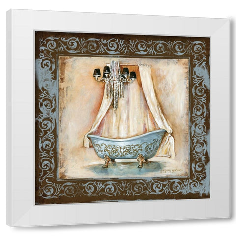 Elegant Bath III White Modern Wood Framed Art Print by Gorham, Gregory