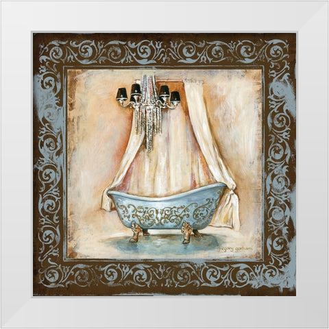 Elegant Bath III White Modern Wood Framed Art Print by Gorham, Gregory