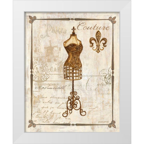 Paris Dress Form White Modern Wood Framed Art Print by Gorham, Gregory