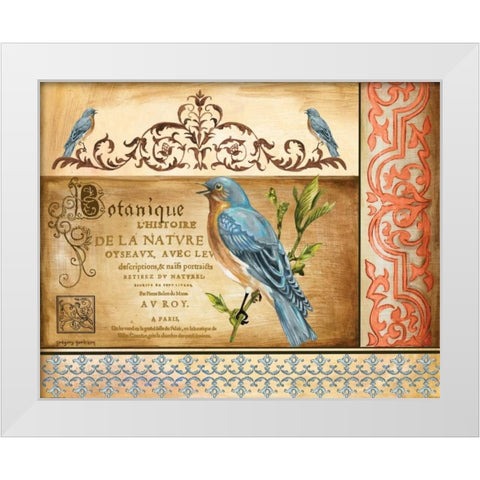 Botanique White Modern Wood Framed Art Print by Gorham, Gregory