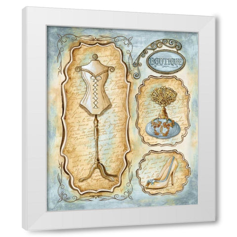 Paris Boutique I White Modern Wood Framed Art Print by Gorham, Gregory