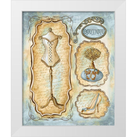 Paris Boutique I White Modern Wood Framed Art Print by Gorham, Gregory