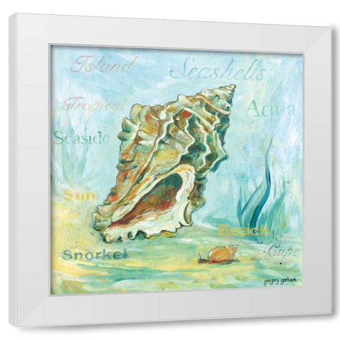 Marine Life Motif VI White Modern Wood Framed Art Print by Gorham, Gregory