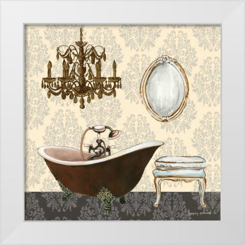 French Bath Motif II White Modern Wood Framed Art Print by Gorham, Gregory