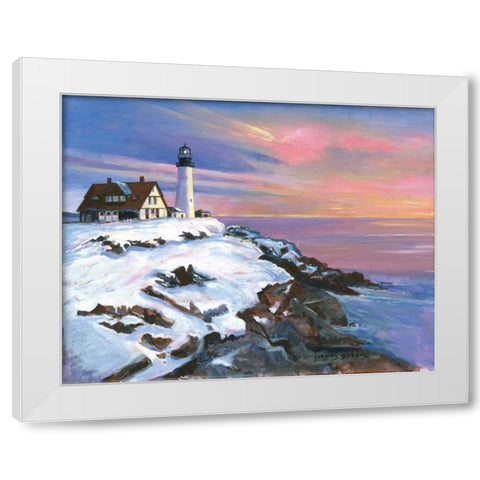 Winters Light White Modern Wood Framed Art Print by Gorham, Gregory