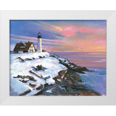 Winters Light White Modern Wood Framed Art Print by Gorham, Gregory