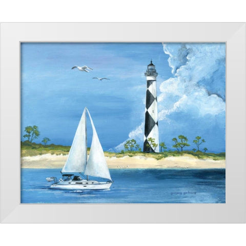 Cape Lookout White Modern Wood Framed Art Print by Gorham, Gregory