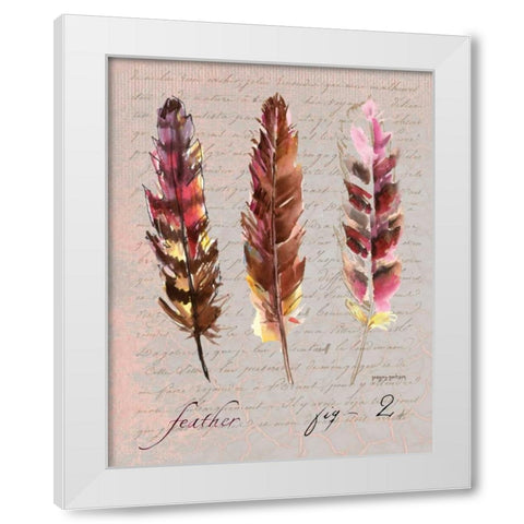 Feathers Fig 2 White Modern Wood Framed Art Print by Gorham, Gregory