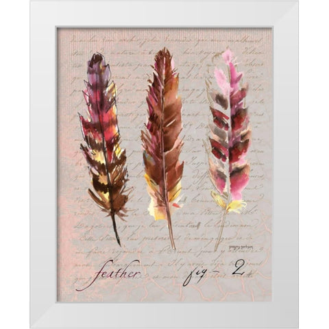 Feathers Fig 2 White Modern Wood Framed Art Print by Gorham, Gregory