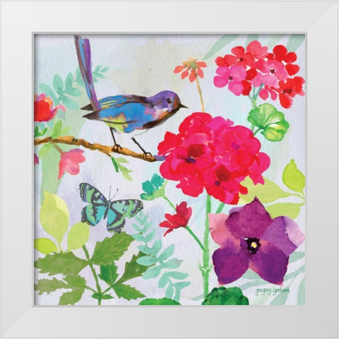 Garden Sanctuary I White Modern Wood Framed Art Print by Gorham, Gregory