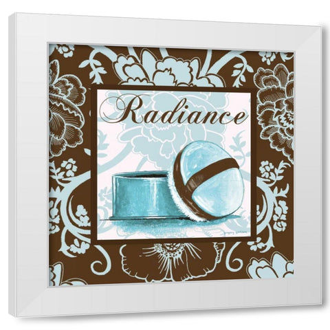 Fashion Blue Radiance White Modern Wood Framed Art Print by Gorham, Gregory
