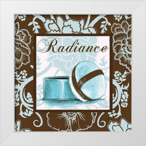 Fashion Blue Radiance White Modern Wood Framed Art Print by Gorham, Gregory