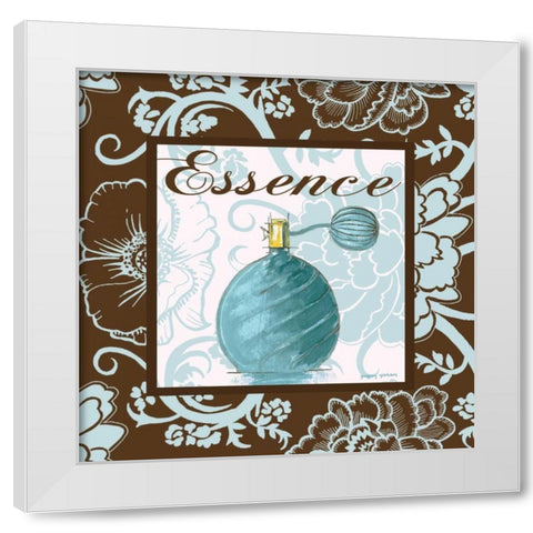 Fashion Blue Essence White Modern Wood Framed Art Print by Gorham, Gregory