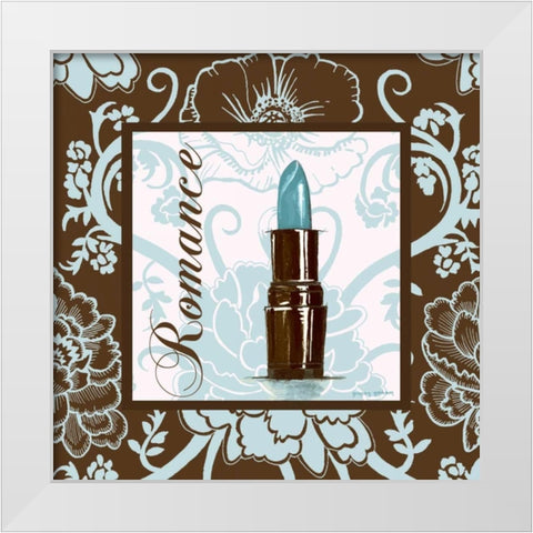 Fashion Blue Romance White Modern Wood Framed Art Print by Gorham, Gregory