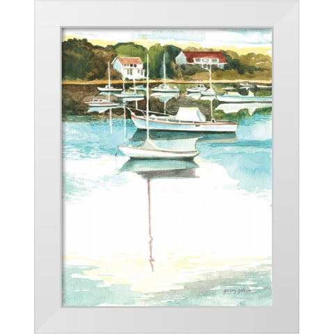Wychmere Harbor White Modern Wood Framed Art Print by Gorham, Gregory