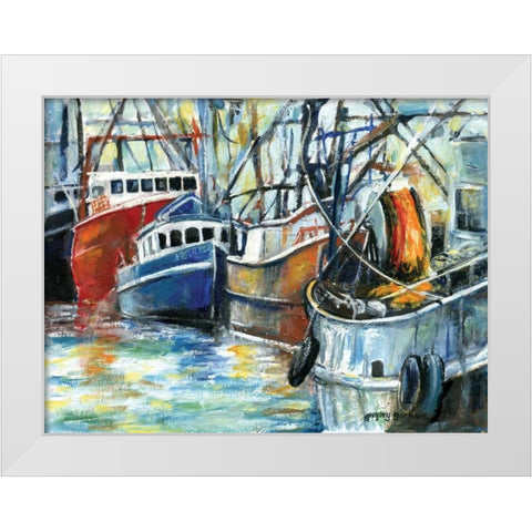 Fleet Motif I White Modern Wood Framed Art Print by Gorham, Gregory