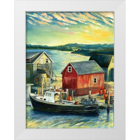 Summer Dawn White Modern Wood Framed Art Print by Gorham, Gregory