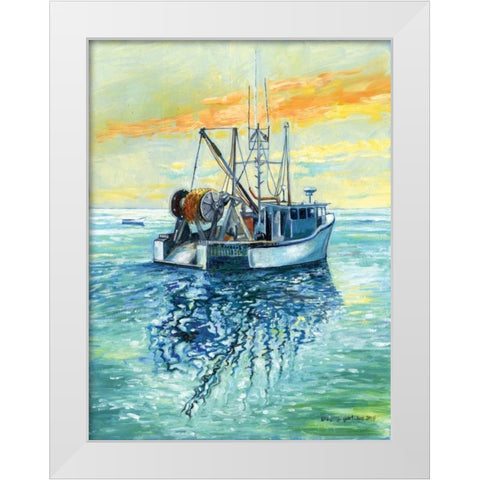 Sun Rise White Modern Wood Framed Art Print by Gorham, Gregory