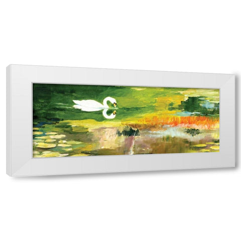 The Queens Swan White Modern Wood Framed Art Print by Gorham, Gregory