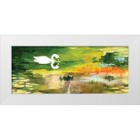 The Queens Swan White Modern Wood Framed Art Print by Gorham, Gregory