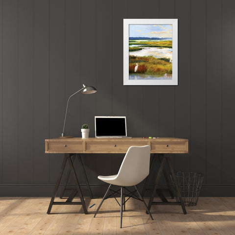 Salt Marsh Sanctuary I White Modern Wood Framed Art Print by Gorham, Gregory