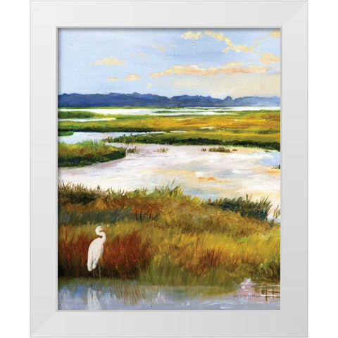 Salt Marsh Sanctuary I White Modern Wood Framed Art Print by Gorham, Gregory