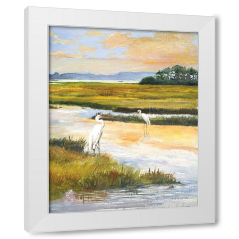 Salt Marsh Sanctuary II White Modern Wood Framed Art Print by Gorham, Gregory