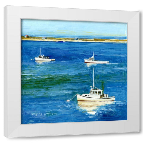 Summer Trio White Modern Wood Framed Art Print by Gorham, Gregory