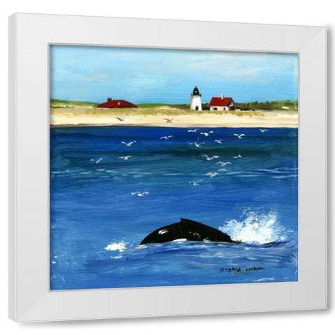 Summer Whale White Modern Wood Framed Art Print by Gorham, Gregory