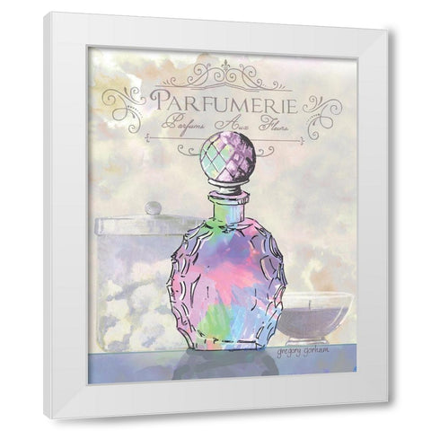 French Perfume Motif II White Modern Wood Framed Art Print by Gorham, Gregory
