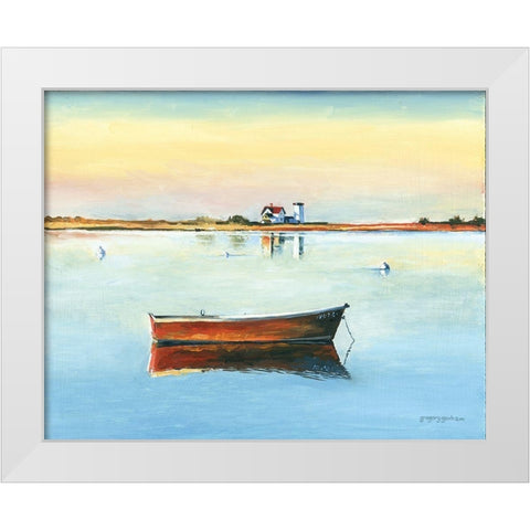 Reflections White Modern Wood Framed Art Print by Gorham, Gregory