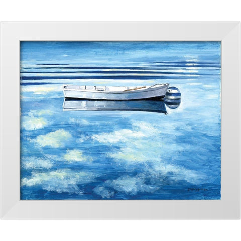 Skiff White Modern Wood Framed Art Print by Gorham, Gregory