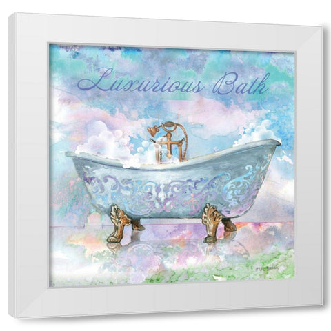 Luxury Bath Motif I White Modern Wood Framed Art Print by Gorham, Gregory