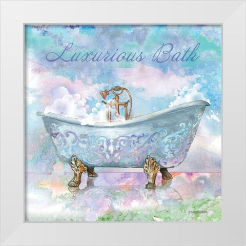 Luxury Bath Motif I White Modern Wood Framed Art Print by Gorham, Gregory