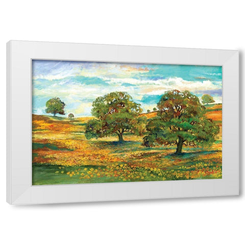 Wild Poppy Landscape II White Modern Wood Framed Art Print by Gorham, Gregory