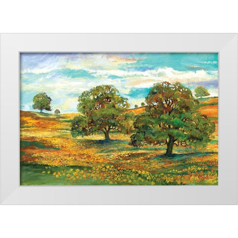 Wild Poppy Landscape II White Modern Wood Framed Art Print by Gorham, Gregory