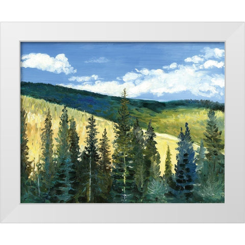 View From Slyvanite, MT White Modern Wood Framed Art Print by Gorham, Gregory