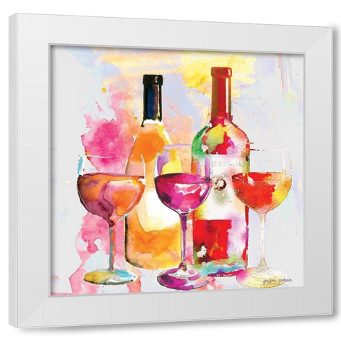 Nouveau Wines I White Modern Wood Framed Art Print by Gorham, Gregory