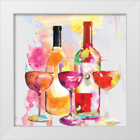 Nouveau Wines I White Modern Wood Framed Art Print by Gorham, Gregory
