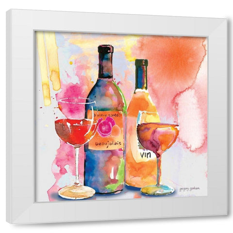 Nouveau Wines II White Modern Wood Framed Art Print by Gorham, Gregory
